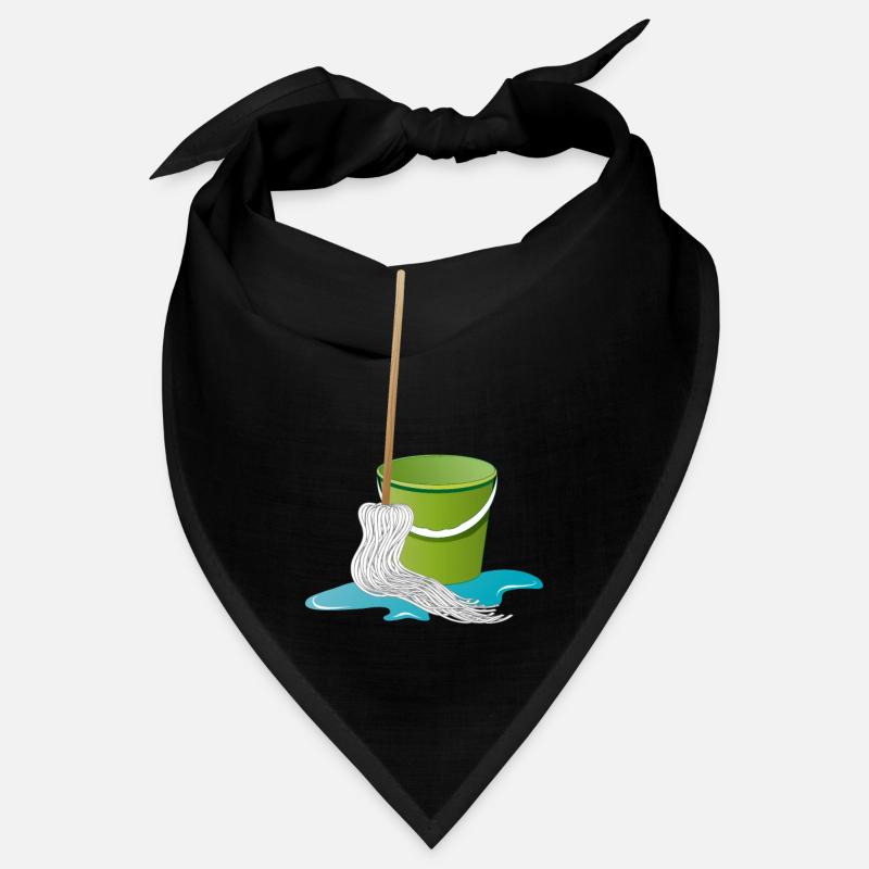Wischmopp mit Putzeimer Zeit zu Putzen Bandana