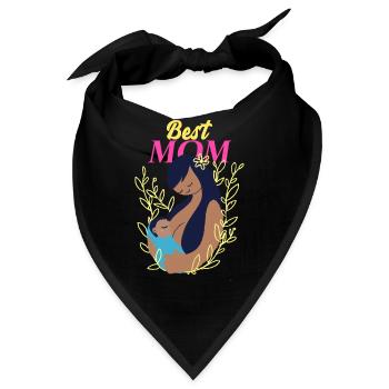Beste Mutter Säugling Baby - Bandana - Schwarz - Vorne