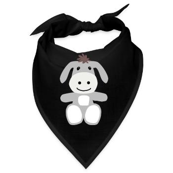 Drolliger grauer Esel Für Esel Freunde Geschenk - Bandana - Schwarz - Vorne