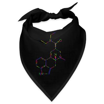LSD Molekül Lysergsäurediethylamid Strukturformel - Bandana - Schwarz - Vorne