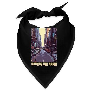 Gaming Big Apple - NYC Retro  Gamer-Design - Bandana - Schwarz - Vorne