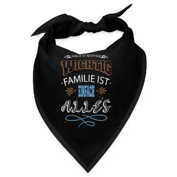 mutter geburtstag cool geschenk familienwerte - Bandana - Schwarz - Vorne