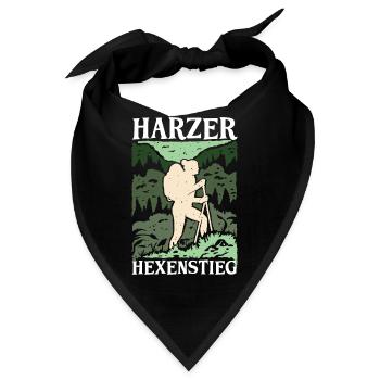 Harzer Hexensteig Harz Wanderung Geschenk - Bandana - Schwarz - Vorne