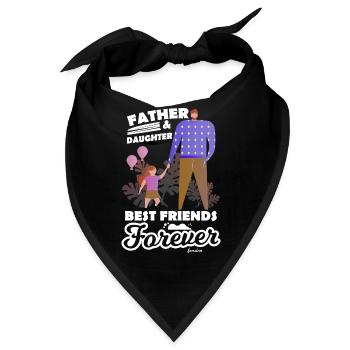 Vater und Tochter - Bandana - Schwarz - Vorne