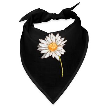 Gänseblümchen - Bandana - Schwarz - Vorne