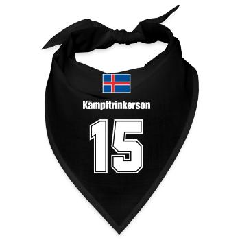Island Trikot Nr.15 - Bandana - Schwarz - Vorne