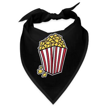 Popcorn Theater Kino Filme Streaming Dvd Abend - Bandana - Schwarz - Vorne