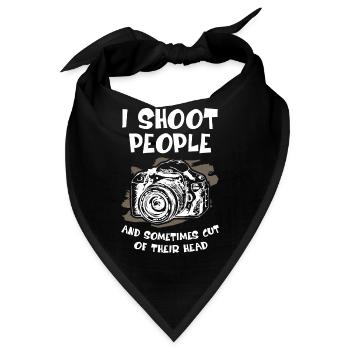 I Shoot People Photographer - Bandana - Schwarz - Vorne