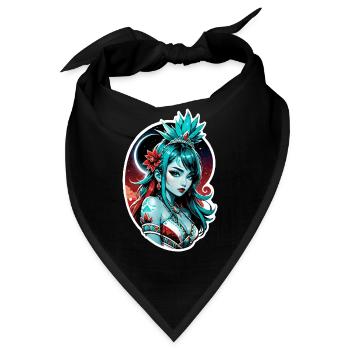 Indische Prinzessin - Aztek - Bandana - Schwarz - Vorne