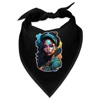 Afro Frau - Schönheit - Bandana - Schwarz - Vorne
