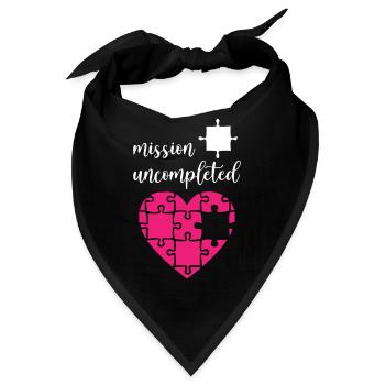 Mission Uncompleted Puzzle - Bandana - Schwarz - Vorne