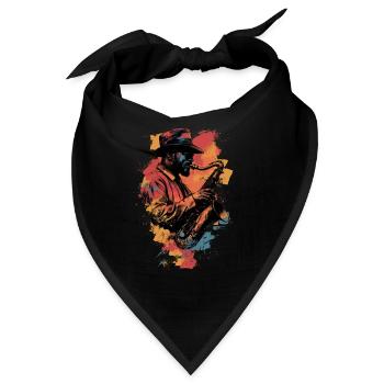 Jazz in Farben - Bandana - Schwarz - Vorne