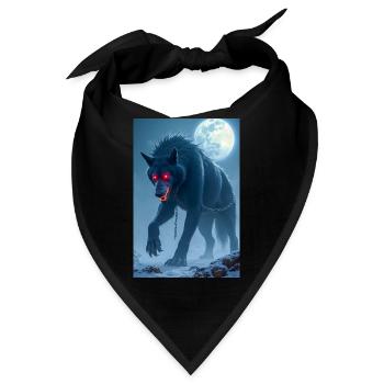 Fenrir Monströser Wolf, der dazu bestimmt ist, Odin zu töten - Bandana - Schwarz - Vorne