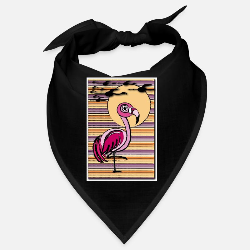 Flamingo in the sunset Bandana