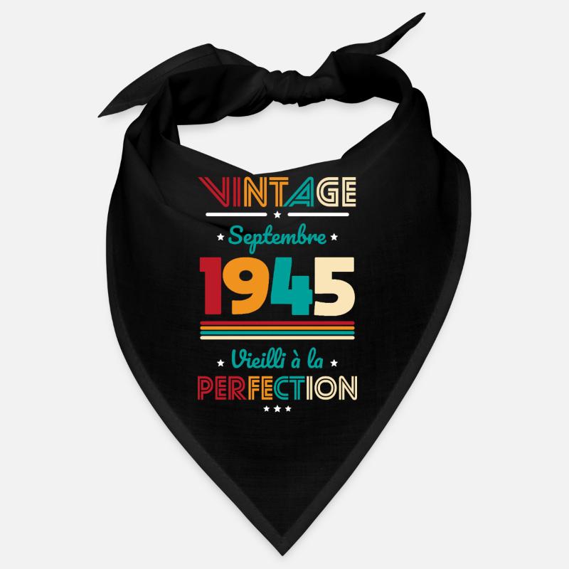 Anniversaire 80 ans - Vintage - Septembre 1945 Bandana