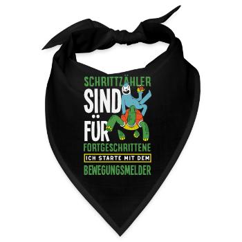 Schrittzähler? Ich nutze den Bewegungsmelder - Bandana - Schwarz - Vorne