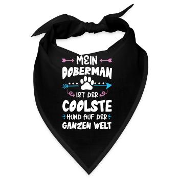 doberman hund spruch - Bandana - Schwarz - Vorne