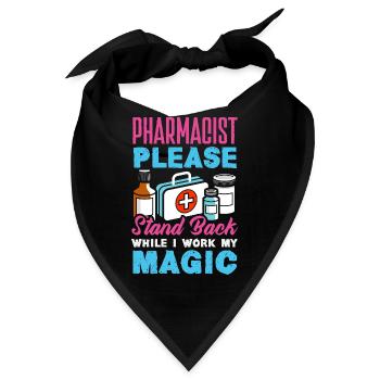 Apotheker Pharmazeutisch-technischer - Bandana - Schwarz - Vorne