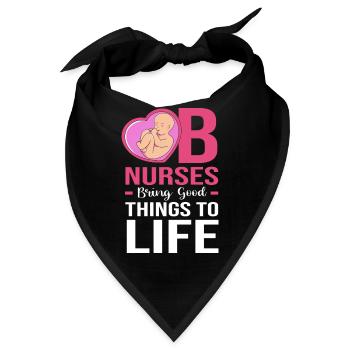 Krankenschwester Schwangerschaft Krankenhaus - Bandana - Schwarz - Vorne