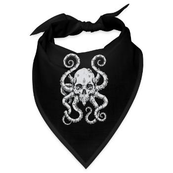 Kraken-Schädelflut - Bandana - Schwarz - Vorne