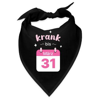 Krank bis Ende Merz - Bandana - Schwarz - Vorne