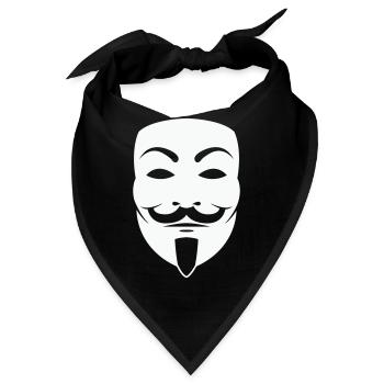Anonymus_Maske - Bandana - Schwarz - Vorne