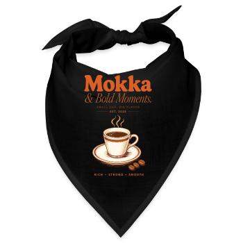 Mokka Bold Moments Kaffee Shirt - Bandana - Schwarz - Vorne