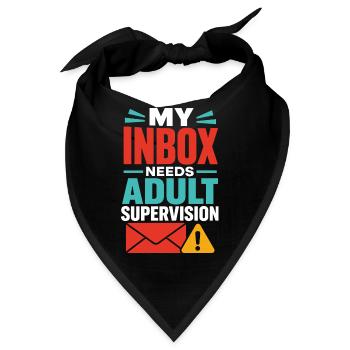 Inbox Adult – E-Mail und Büro Humor - Bandana - Schwarz - Vorne