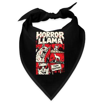 Horror-Lama – Farm Nightmare Comic - Bandana - Schwarz - Vorne
