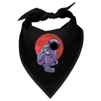 Cool Astronaut Mars Raumfahrt Planet - Bandana - Schwarz - Vorne