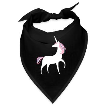 Unicorn Einhorn Fantasy Märchen Fabelwesen Magie - Bandana - Schwarz - Vorne