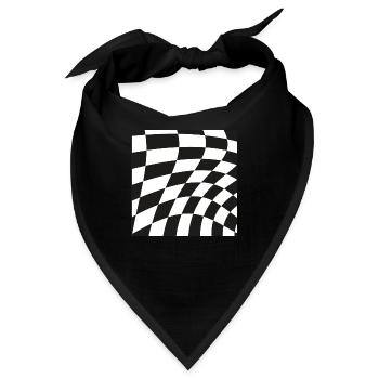 Optische Illusion Muster Formen Geometrie Geschenk - Bandana - Schwarz - Vorne