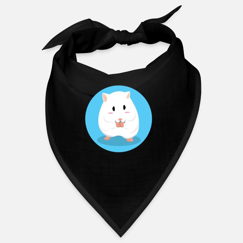 Mignon, hamster blanc, manger Bandana