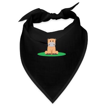 sitzen Kuh - Bandana - Schwarz - Vorne