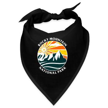 Rocky Mountain Nationalpark Grafik - Bandana - Schwarz - Vorne