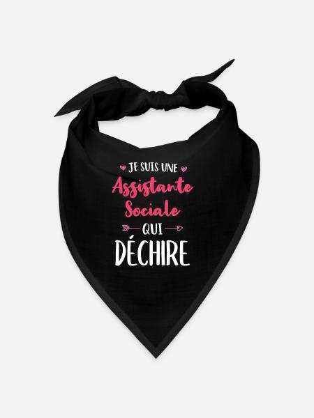 Je Suis Une Assistante Sociale Qui Déchire - Bandana - noir