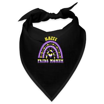 Happy Pride Month Nonbinary Regenbogen - Bandana - Schwarz - Vorne