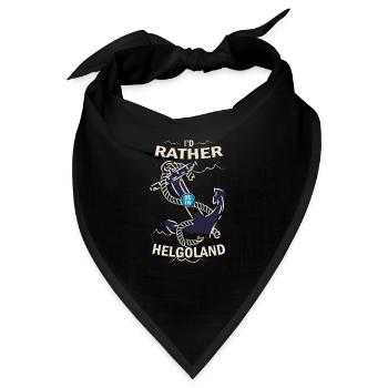 Helgoland Heligoland Nordseeurlaub - Bandana - Schwarz - Vorne