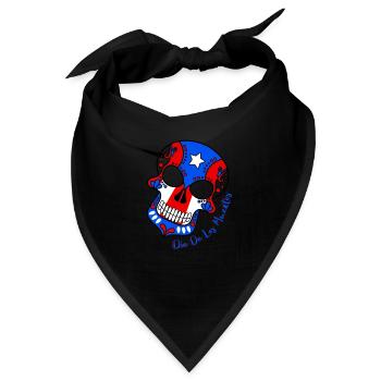 Sugar Skull Stolzer Puertoricaner - Bandana - Schwarz - Vorne