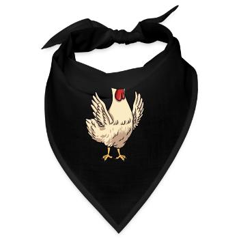 Kopfloses Huhn Kostüm Halloween - Bandana - Schwarz - Vorne