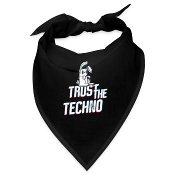 Trust the Techno Bunny - Bandana - Schwarz - Vorne