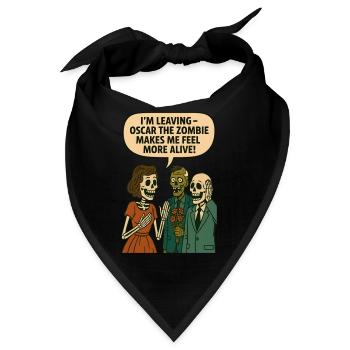 I'm leaving - Oscar the zombie makes me feel alive - Bandana - Schwarz - Vorne