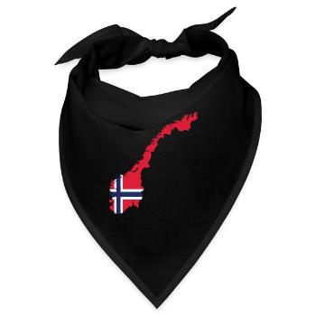 Norwegen Norweger Skandinavien - Bandana - Schwarz - Vorne