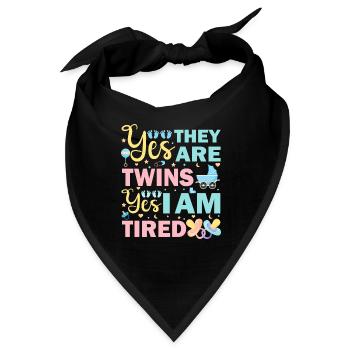 Funny Twin Parents Twin Mother Father Matching - Bandana - Schwarz - Vorne