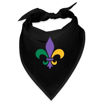 Mardi Gras - Bandana - Schwarz - Vorne