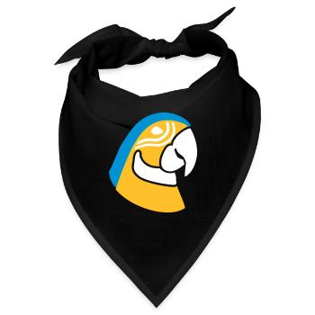 Papagei - Bandana - Schwarz - Vorne