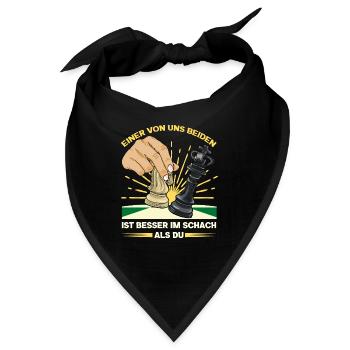 Einer von uns beiden ist besser im Schach Design - Bandana - Schwarz - Vorne