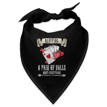 Kartenspiel Karte Blackjack All In - Bandana - Schwarz - Vorne