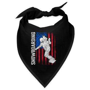 Snowboarder Board Wintersport Winterurlaub - Bandana - Schwarz - Vorne