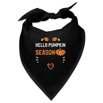 Hello Pumpkin Season - Pumpkin - Bandana - Schwarz - Vorne
